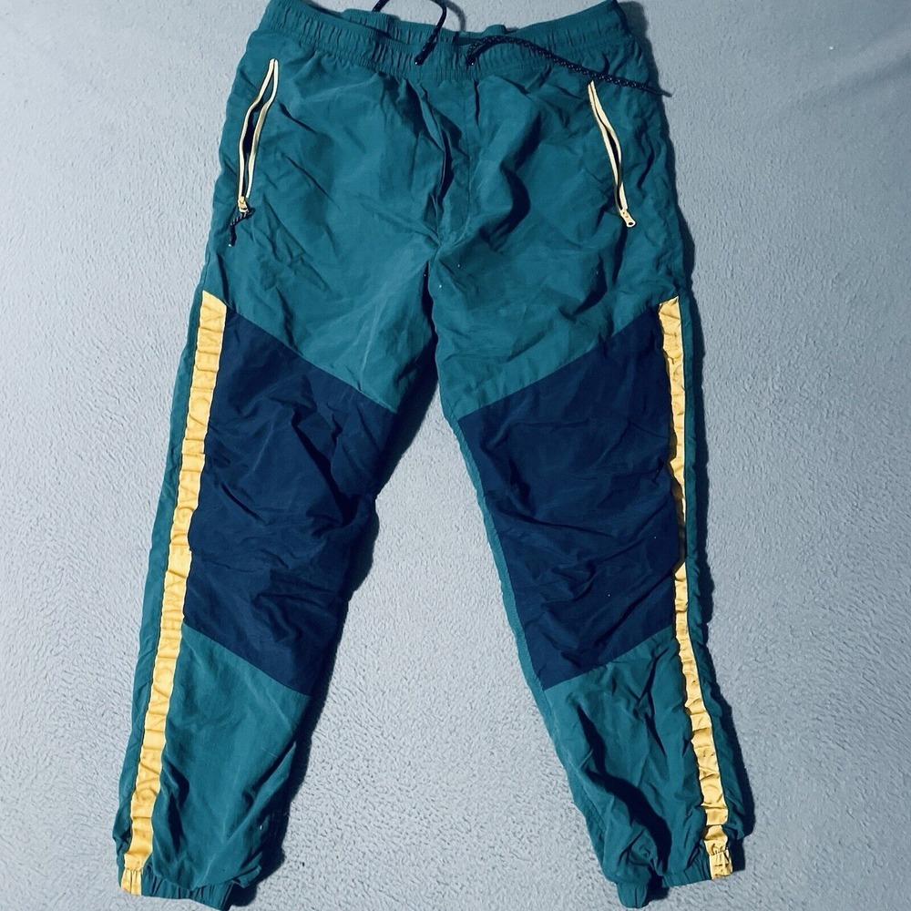 Vintage American Eagle Men's Windbreaker Baggy Track Pants Mesh Lined Colorblock